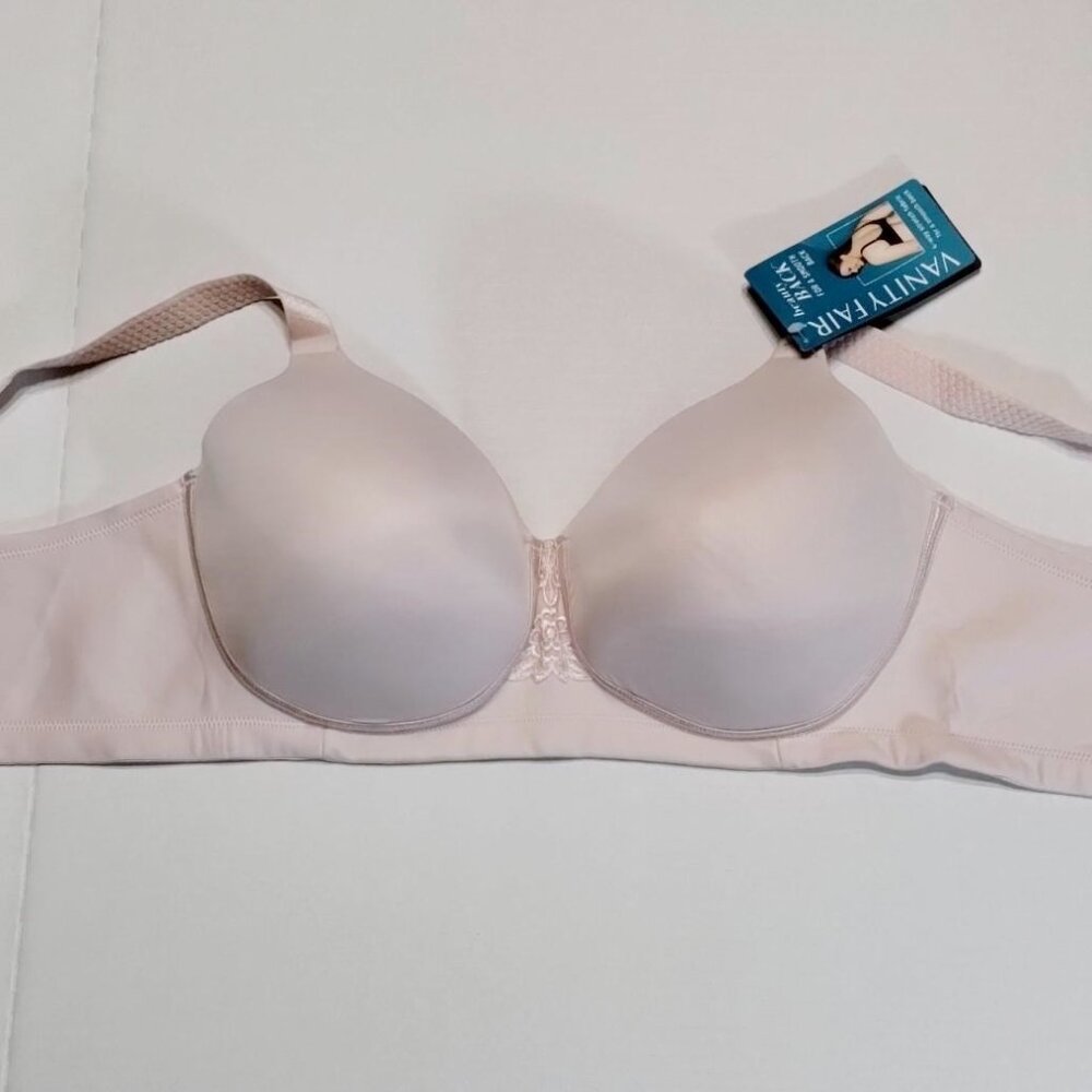 40D Vanity Fair 71380 Beauty Back Full Figure Wireless Smoothing Sheer Quartz